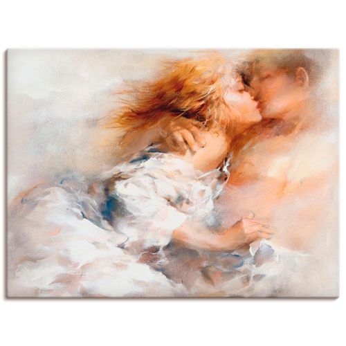 4057738440666 - Wandbild ARTLAND Leidenschaftlich Bilder Gr B H 80 cm x 60 cm Leinwandbild Paar Querformat 1 St beige (naturfarben) Bild Poster Bilder als Leinwandbild Wandaufkleber oder in versch Größen
