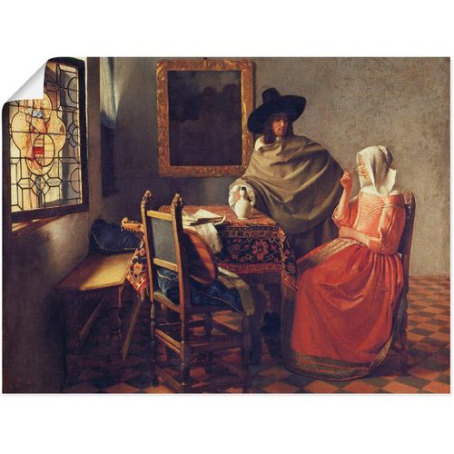 4055327693868 - Wandbild ARTLAND Das Glas Wein Um 1660 61 Bilder Gr B H 40 cm x 30 cm Poster Paar 1 St grau Bild Leinwandbild Kunstdrucke Bilder als Leinwandbild Wandaufkleber oder Poster in versch Größen