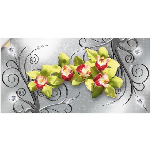 4062144595305 - Wandbild ARTLAND Grüne Orchideen auf Ornamenten Bilder Gr B H 150 cm x 75 cm Wandaufkleber - Vinyl Blumenbilder Querformat 1 St grün Kunstdrucke als Alubild Leinwandbild Wandaufkleber oder Poster in versch Größen 4062144595305 - Wandbild ARTLAND Grüne Orchideen auf Ornamenten Bilder Gr B H 150 cm x 75 cm Wandaufkleber - Vinyl Blumenbilder Querformat 1 St grün Kunstdrucke als Alubild Leinwandbild Wandaufkleber oder Poster in versch Größen