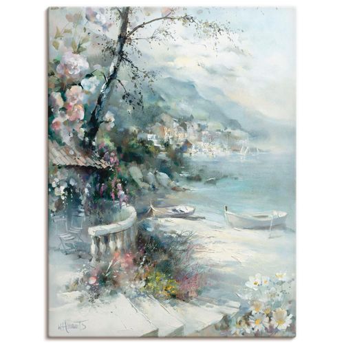4057738452850 - Wandbild ARTLAND Buchtseite I Bilder Gr B H 45 cm x 60 cm Leinwandbild Küste Hochformat 1 St beige (naturfarben) Bild Poster Bilder als Leinwandbild Wandaufkleber oder in versch Größen