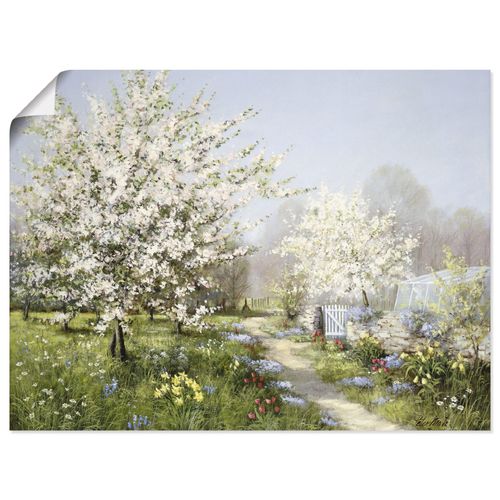 4055327498845 - Wandbild ARTLAND Frühlingsblüten Bilder Gr B H 40 cm x 30 cm Poster Wiesen & Bäume Querformat 1 St grün Bild Poster Bilder als Leinwandbild Wandaufkleber oder in versch Größen