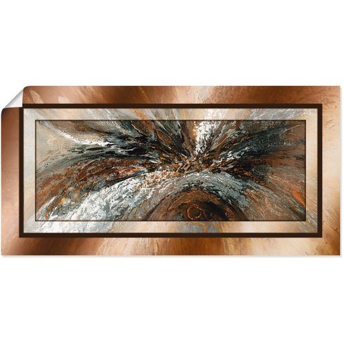 4055327444309 - Wandbild ARTLAND Gold Abstrakt 1 Bilder Gr B H 100 cm x 50 cm Poster Gegenstandslos 1 St braun Bild Metallbild Metallbilder Bilder als Alubild Leinwandbild Wandaufkleber oder Poster in versch Größen