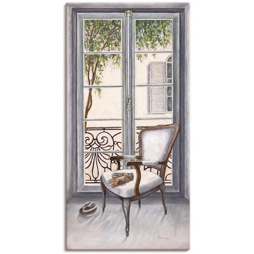 4055327157483 - Wandbild ARTLAND Sessel vor einem Fenster Bilder Gr B H 75 cm x 150 cm Leinwandbild Innenarchitektur Hochformat 1 St weiß Kunstdrucke als Alubild Leinwandbild Wandaufkleber oder Poster in versch Größen
