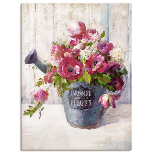 4055327755030 - Wandbild ARTLAND Gartenblumen II Bilder Gr B H 30 cm x 40 cm Leinwandbild Blumen Hochformat 1 St pink Bild Poster Bilder als Leinwandbild Wandaufkleber oder in versch Größen