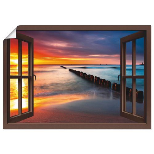 4055327645447 - Wandbild ARTLAND Fensterblick Ostsee mit Sonnenaufgang Bilder Gr B H 100 cm x 70 cm Poster Fensterblick Querformat 1 St braun Bild Poster Bilder als Leinwandbild Wandaufkleber oder in versch Größen 4055327645447 - Wandbild ARTLAND Fensterblick Ostsee mit Sonnenaufgang Bilder Gr B H 100 cm x 70 cm Poster Fensterblick Querformat 1 St braun Bild Poster Bilder als Leinwandbild Wandaufkleber oder in versch Größen