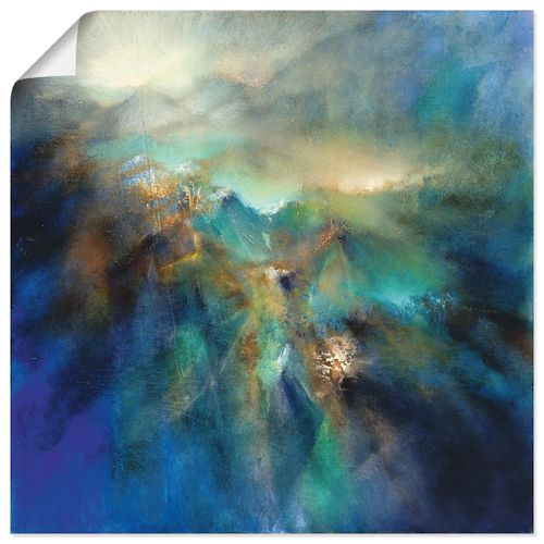 4059745612616 - Wandbild ARTLAND Über allen Gipfeln Bilder Gr B H 50 cm x 50 cm Poster Landschaften quadratisch 1 St blau Bild Metallbild Metallbilder Bilder als Alubild Leinwandbild Wandaufkleber oder Poster in versch Größen