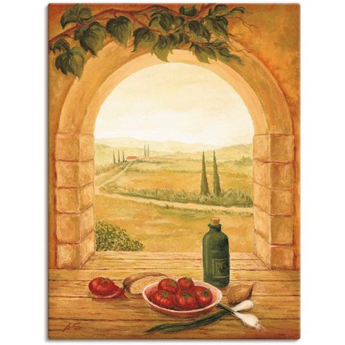 4055327148177 - Wandbild ARTLAND Fensterblick Bilder Gr B H 45 cm x 60 cm Leinwandbild Fensterblick 1 St braun Bild Leinwandbild Kunstdrucke Bilder als Alubild Leinwandbild Wandaufkleber oder Poster in versch Größen
