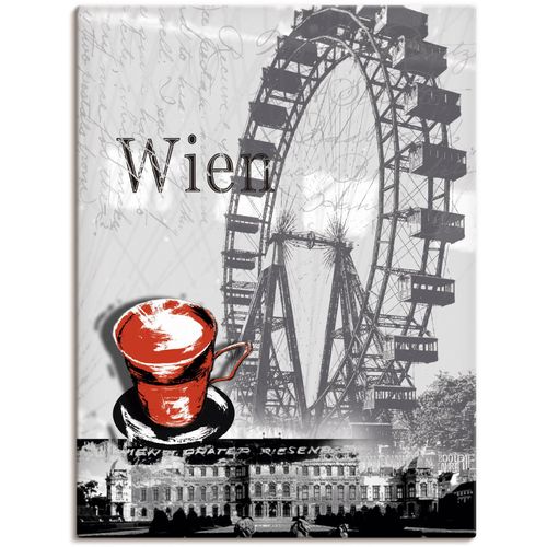 4055327148825 - Wandbild ARTLAND Wien - Melange Kaffee Bilder Gr B H 30 cm x 40 cm Leinwandbild Gebäude 1 St schwarz Bild Poster Bilder als Alubild Leinwandbild Wandaufkleber oder in versch Größen