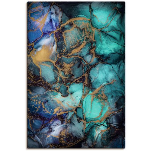 4062144755563 - Wandbild ARTLAND Saphir Bilder Gr B H 40 cm x 60 cm Leinwandbild Muster Hochformat 1 St blau Kunstdrucke als Alubild Leinwandbild Wandaufkleber oder Poster in versch Größen