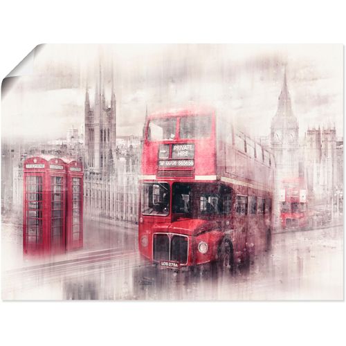 4055327524797 - Wandbild ARTLAND London Westminster Collage Bilder Gr B H 80 cm x 60 cm Poster Gebäude 1 St weiß Bild Kunstdruck Poster Bilder als Alubild Leinwandbild Wandaufkleber oder in versch Größen