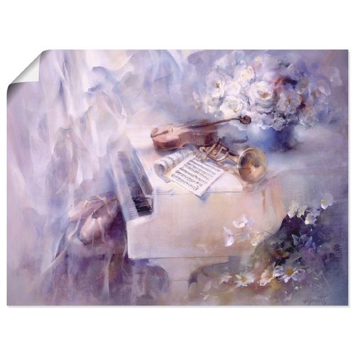 4057738446965 - Wandbild ARTLAND Wie ein Lied Bilder Gr B H 40 cm x 30 cm Poster Instrumente Querformat 1 St grau Bild Leinwandbild Kunstdrucke Bilder als Leinwandbild Wandaufkleber oder Poster in versch Größen