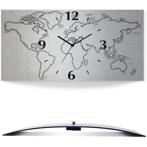 4062144605448 - Wanduhr ARTLAND Weltkarte Wanduhren Gr B H T 50 cm x 25 cm x 03 cm Quarzuhr grau Wanduhren 3D Optik gebogen mit Quarz- oder Funkuhrwerk versch Größen 4062144605448 - Wanduhr ARTLAND Weltkarte Wanduhren Gr B H T 50 cm x 25 cm x 03 cm Quarzuhr grau Wanduhren 3D Optik gebogen mit Quarz- oder Funkuhrwerk versch Größen