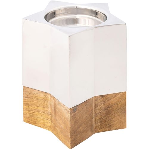 4064118999577 - Kerzenhalter CREATIV DECO Weihnachtsdeko Gr H 1550 cm weiß (antikweiß braun) Windlichter Laternen edle Kombi aus Edelstahl und Holz 4064118999577 - Kerzenhalter CREATIV DECO Weihnachtsdeko Gr H 1550 cm weiß (antikweiß braun) Windlichter Laternen edle Kombi aus Edelstahl und Holz
