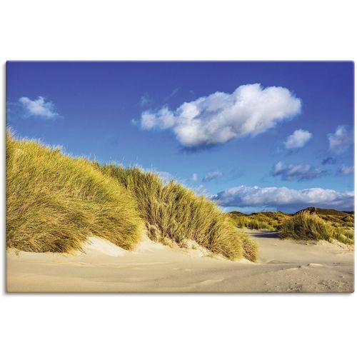 4062144674192 - Wandbild ARTLAND Landschaft mit Dünen Insel Amrum Bilder Gr B H 30 cm x 20 cm Leinwandbild Strandbilder Querformat 1 St blau Kunstdrucke als Alubild Leinwandbild Wandaufkleber oder Poster in versch Größen