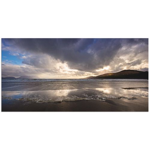 4062144114421 - Wandbild ARTLAND Strandliebe II Bilder Gr B H 40 cm x 20 cm Alu-Dibond-Druck Strand Querformat 1 St beige (naturfarben) Bild Poster Bilder als Alubild Leinwandbild Wandaufkleber oder in versch Größen