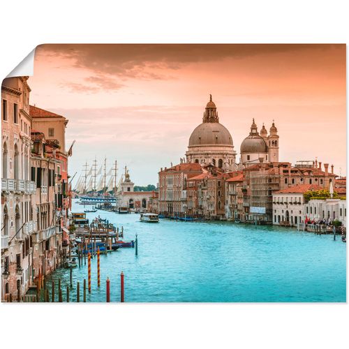 4057738326038 - Wandbild ARTLAND Venedig Canal Grande I Bilder Gr B H 60 cm x 45 cm Poster Italien Querformat 1 St braun Bild Poster Bilder als Alubild Leinwandbild Wandaufkleber oder in versch Größen