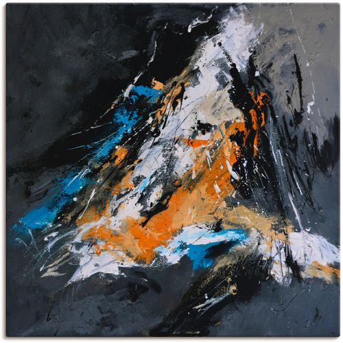 4058661153029 - Wandbild ARTLAND Abstrakt X Bilder Gr B H 50 cm x 50 cm Leinwandbild Gegenstandslos quadratisch 1 St schwarz Bild Metallbild Metallbilder Bilder als Alubild Leinwandbild Wandaufkleber oder Poster in versch Größen