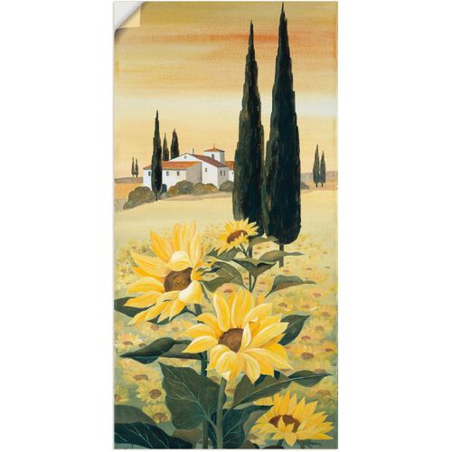 4062144325964 - Wandbild ARTLAND Südliche Weite Bilder Gr B H 75 cm x 150 cm Wandaufkleber - Vinyl Blumen 1 St gelb Bild Kunstdruck Kunstdrucke Bilder als Leinwandbild Wandaufkleber oder Poster in versch Größen