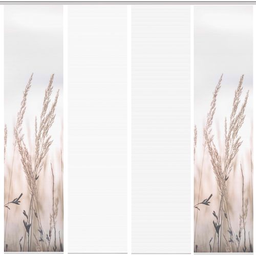 4056751415637 - Schiebegardine VISION S RELVA Gardinen beige (natur) Halbtransparente DIGITALDRUCK