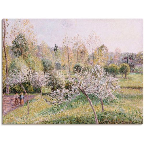 4055327115506 - Wandbild ARTLAND Blühende Apfelbäume in Eragny 1895 Bilder Gr B H 60 cm x 45 cm Leinwandbild Wiesen & Bäume 1 St grün Bild Poster Bilder als Leinwandbild Wandaufkleber oder in versch Größen