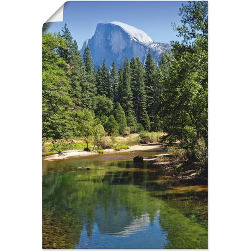 4059745297646 - Wandbild ARTLAND Yosemite Valley Half Dome River of Mercy Bilder Gr B H 80 cm x 120 cm Poster Gewässer 1 St grün Bild Kunstdruck Poster Bilder als Alubild Leinwandbild Wandaufkleber oder in versch Größen