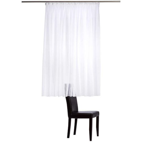 4043343586707 - Gardine Modesto Gardinen Gr 245 cm Kräuselband 600 cm weiß Kräuselband Kräuselgardine weiß transparent Makrame Wohnzimmer Schlafzimmer