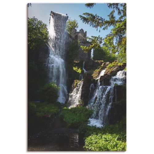 4062144112113 - Wandbild ARTLAND Wasserfall bei Wasserspielen in Kassel Bilder Gr B H 20 cm x 30 cm Leinwandbild Gewässer Hochformat 1 St grün Bild Metallbild Metallbilder Bilder als Alubild Leinwandbild Wandaufkleber oder Poster in versch Größen