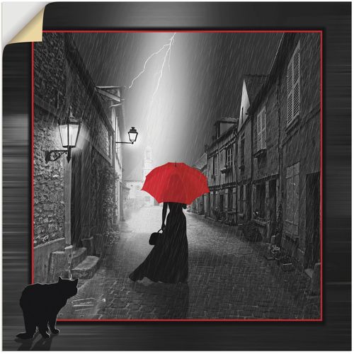 4062144321256 - Wandbild ARTLAND Die Frau mit dem roten Schirm 2 Bilder Gr B H 50 cm x 50 cm Wandaufkleber - Vinyl Frau 1 St schwarz Bild Kunstdruck Poster Bilder als Leinwandbild Wandaufkleber oder in versch Größen 4062144321256 - Wandbild ARTLAND Die Frau mit dem roten Schirm 2 Bilder Gr B H 50 cm x 50 cm Wandaufkleber - Vinyl Frau 1 St schwarz Bild Kunstdruck Poster Bilder als Leinwandbild Wandaufkleber oder in versch Größen