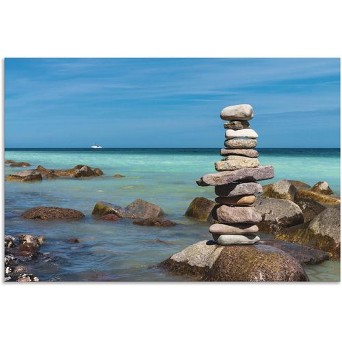 4059745017626 - Wandbild ARTLAND Steine an der Küste Ostsee Bilder Gr B H 30 cm x 20 cm Alu-Dibond-Druck Gewässer 1 St blau Kunstdrucke Bilder als Alubild Leinwandbild Wandaufkleber oder Poster in versch Größen