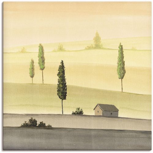 4055327136907 - Wandbild ARTLAND Landschaft in Grün I Bilder Gr B H 70 cm x 70 cm Leinwandbild Wiesen & Bäume 1 St grün Bild Poster Bilder als Alubild Leinwandbild Wandaufkleber oder in versch Größen
