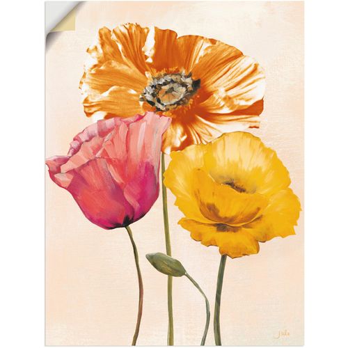 4057738232360 - Wandbild ARTLAND Bunte Mohnblumen II Bilder Gr B H 30 cm x 40 cm Wandaufkleber - Vinyl Blumenbilder Hochformat 1 St bunt Kunstdrucke als Alubild Leinwandbild Wandaufkleber oder Poster in versch Größen