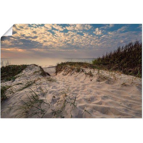 4062144676356 - Wandbild ARTLAND Strand an Küste der Ostsee Graal Müritz Bilder Gr B H 30 cm x 20 cm Poster Küstenbilder Querformat 1 St blau Kunstdrucke als Alubild Leinwandbild Wandaufkleber oder Poster in versch Größen
