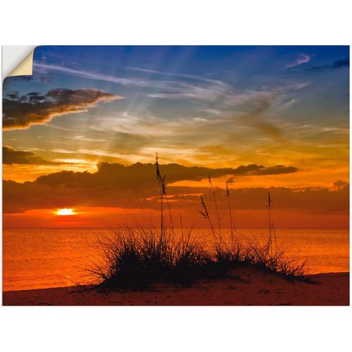 4057738522416 - Wandbild ARTLAND Herrlicher Sonnenuntergang Bilder Gr B H 120 cm x 90 cm Wandaufkleber - Vinyl Sonnenaufgang & -untergang 1 St orange Bild Kunstdruck Kunstdrucke Bilder als Leinwandbild Wandaufkleber oder Poster in versch Größen