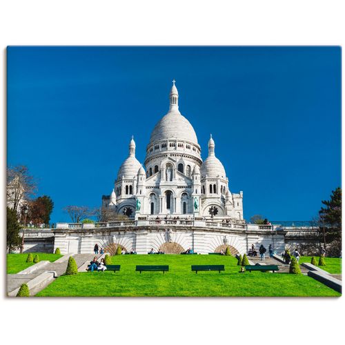 4057738302643 - Wandbild ARTLAND Paris Sacre Coeur Bilder Gr B H 40 cm x 30 cm Leinwandbild Gebäude Querformat 1 St beige (naturfarben) Bild Leinwandbild Kunstdrucke Bilder als Alubild Leinwandbild Wandaufkleber oder Poster in versch Größen