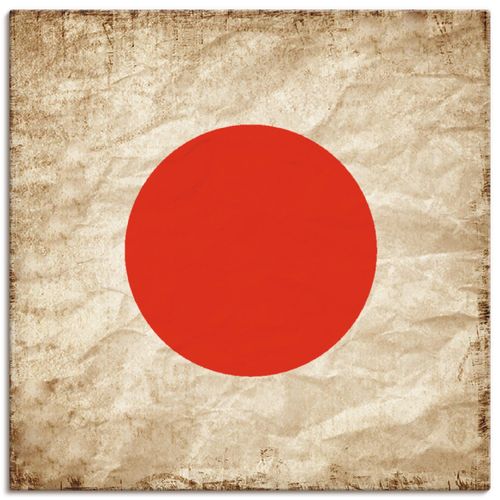 4059745977678 - Wandbild ARTLAND Japanische Flagge Japan Symbol Bilder Gr B H 50 cm x 50 cm Leinwandbild Zeichen quadratisch 1 St rot Bild Leinwandbild Kunstdrucke Bilder als Alubild Leinwandbild Wandaufkleber oder Poster in versch Größen