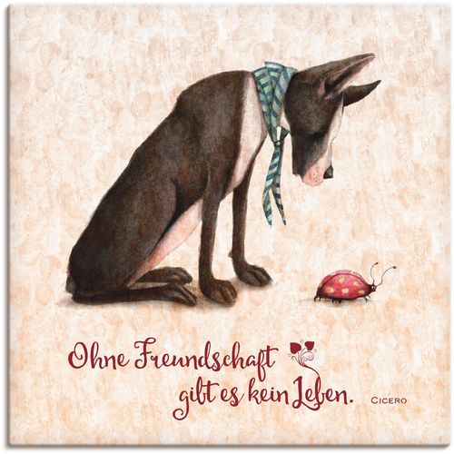4057738108238 - Wandbild ARTLAND Lebensweisheit Freundschaft Bilder Gr B H 40 cm x 40 cm Leinwandbild Tiere 1 St beige (naturfarben) Bild Kunstdruck Metallbild Metallbilder Bilder als Alubild Leinwandbild Wandaufkleber oder Poster in versch Größen 4057738108238 - Wandbild ARTLAND Lebensweisheit Freundschaft Bilder Gr B H 40 cm x 40 cm Leinwandbild Tiere 1 St beige (naturfarben) Bild Kunstdruck Metallbild Metallbilder Bilder als Alubild Leinwandbild Wandaufkleber oder Poster in versch Größen
