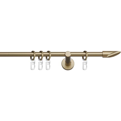 4042627047828 - Gardinenstange Marbella indeko Ø 12 mm 1-läufig Wunschmaßlänge mit Bohren verschraubt Stahl Komplett-Set inkl Ringen und Montagematerial goldfarben 4042627047828 - Gardinenstange Marbella indeko Ø 12 mm 1-läufig Wunschmaßlänge mit Bohren verschraubt Stahl Komplett-Set inkl Ringen und Montagematerial goldfarben