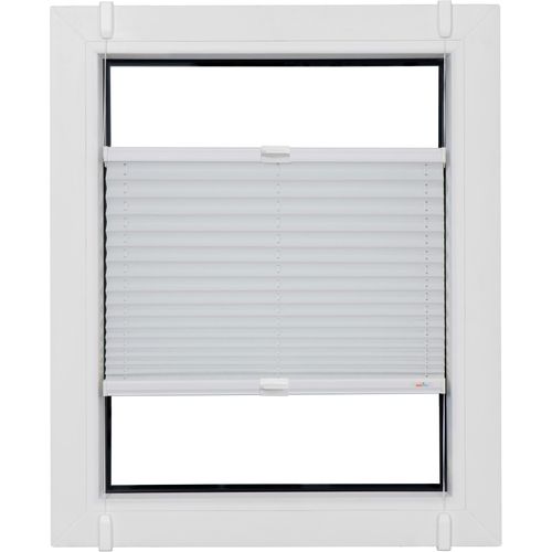 4001442955916 - Plissee Budget Crush Plissees Gr 130 cm zweiseitig verschiebbar 75 cm weiß (weiß weiß) Plissees ohne Bohren Klemmfix crushed 4001442955916 - Plissee Budget Crush Plissees Gr 130 cm zweiseitig verschiebbar 75 cm weiß (weiß weiß) Plissees ohne Bohren Klemmfix crushed