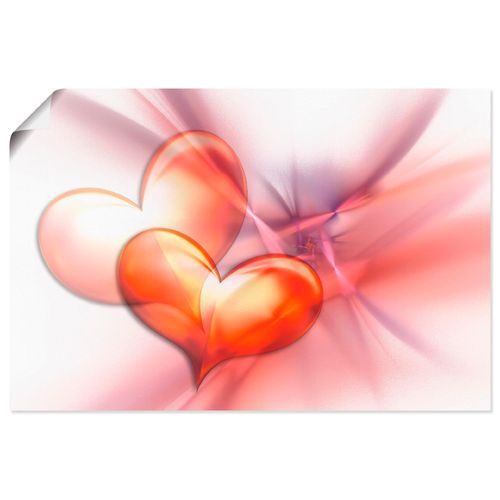 4059745229463 - Wandbild ARTLAND Das höchste Glück Bilder Gr B H 90 cm x 60 cm Poster Herzen Querformat 1 St pink Bild Poster Bilder als Alubild Leinwandbild Wandaufkleber oder in versch Größen