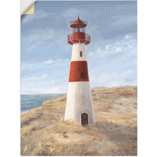 4057738231547 - Wandbild ARTLAND Leuchtturm I Bilder Gr B H 60 cm x 80 cm Wandaufkleber - Vinyl Gebäude 1 St beige (naturfarben) Bild Poster Bilder als Alubild Leinwandbild Wandaufkleber oder in versch Größen