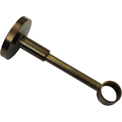 4003018280378 - Träger Wandträger geschlossen für Gardinenstange Gardinenstangenhalterungen Gr Länge 12 cm braun (bronzefarben) Gardinenstangenhalter Serie Einzelprogramm Chicago Ø 20 mm