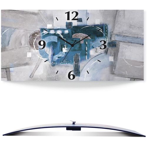 4062144604090 - Wanduhr ARTLAND Abstrakte blaue Kreise Wanduhren Gr B H T 60 cm x 30 cm x 03 cm Funkuhr blau Wanduhren 3D Optik gebogen mit Quarz- oder Funkuhrwerk versch Größen 4062144604090 - Wanduhr ARTLAND Abstrakte blaue Kreise Wanduhren Gr B H T 60 cm x 30 cm x 03 cm Funkuhr blau Wanduhren 3D Optik gebogen mit Quarz- oder Funkuhrwerk versch Größen