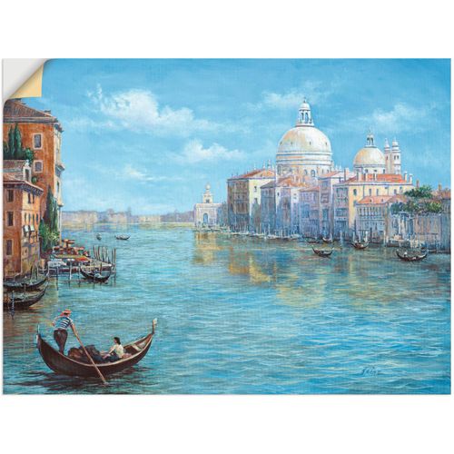 4057738221975 - Wandbild ARTLAND Venedig Bilder Gr B H 80 cm x 60 cm Wandaufkleber - Vinyl Europa 1 St blau Bild Poster Bilder als Alubild Leinwandbild Wandaufkleber oder in versch Größen