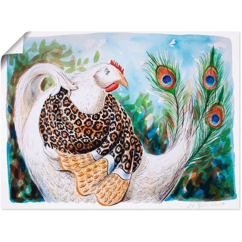 4055327386913 - Wandbild ARTLAND Eitles Huhn Bilder Gr B H 60 cm x 45 cm Poster Vögel 1 St weiß Bild Kunstdruck Poster Bilder als Leinwandbild Wandaufkleber oder in versch Größen 4055327386913 - Wandbild ARTLAND Eitles Huhn Bilder Gr B H 60 cm x 45 cm Poster Vögel 1 St weiß Bild Kunstdruck Poster Bilder als Leinwandbild Wandaufkleber oder in versch Größen