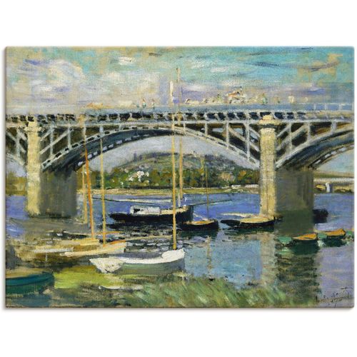 4058661176325 - Wandbild ARTLAND Seinebrücke in Argenteuil 1874 Bilder Gr B H 60 cm x 45 cm Leinwandbild Brücken 1 St blau Bild Leinwandbild Kunstdrucke Bilder als Alubild Leinwandbild Wandaufkleber oder Poster in versch Größen