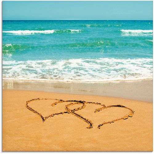 4055327056304 - Glasbild ARTLAND Herzen im Sand Bilder Gr B H 30 cm x 30 cm Strand 1 St blau Glasbilder Bilder in verschiedenen Größen 4055327056304 - Glasbild ARTLAND Herzen im Sand Bilder Gr B H 30 cm x 30 cm Strand 1 St blau Glasbilder Bilder in verschiedenen Größen
