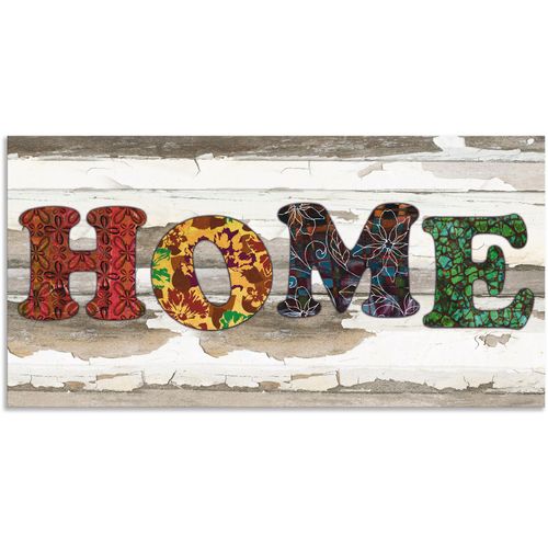4059745834117 - Wandbild ARTLAND Buntes Heim Bilder Gr B H 40 cm x 20 cm Alu-Dibond-Druck Sprüche & Texte 1 St bunt Bild Poster Bilder als Alubild Leinwandbild Wandaufkleber oder in versch Größen