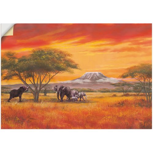 4057738245902 - Wandbild ARTLAND Elefanten Bilder Gr B H 100 cm x 50 cm Wandaufkleber - Vinyl Elefanten Bilder Querformat 1 St orange Kunstdrucke als Alubild Leinwandbild Wandaufkleber oder Poster in versch Größen 4057738245902 - Wandbild ARTLAND Elefanten Bilder Gr B H 100 cm x 50 cm Wandaufkleber - Vinyl Elefanten Bilder Querformat 1 St orange Kunstdrucke als Alubild Leinwandbild Wandaufkleber oder Poster in versch Größen