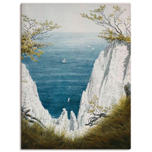4055327852364 - Wandbild ARTLAND Kreidefelsen auf Rügen um 1826 Bilder Gr B H 30 cm x 40 cm Leinwandbild Gewässer Hochformat 1 St blau Bild Poster Bilder als Leinwandbild Wandaufkleber oder in versch Größen