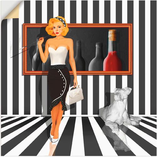 4062144319505 - Wandbild ARTLAND Serie Bilder Gr B H 70 cm x 70 cm Wandaufkleber - Vinyl Frau 1 St schwarz Bild Kunstdruck Kunstdrucke Bilder als Leinwandbild Wandaufkleber oder Poster in versch Größen